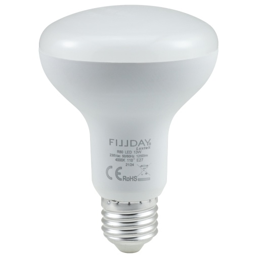 Lamp LED R80 13W E27 830 WW 110º 1250Lm 230V