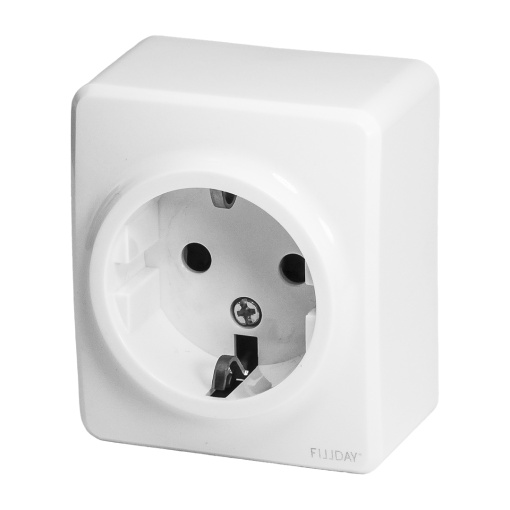 Tomada Schuko 2P+T c/ Obturador Saliente 16A - 250V